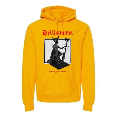 Hellhammer Black Statue Premium Hoodie