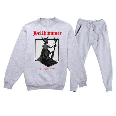 Hellhammer Black Statue Premium Crewneck Sweatsuit Set