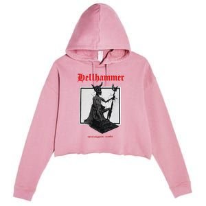 Hellhammer Black Statue Crop Fleece Hoodie