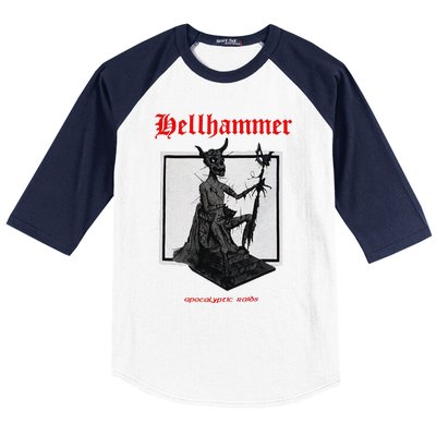 Hellhammer Black Statue Baseball Sleeve Shirt