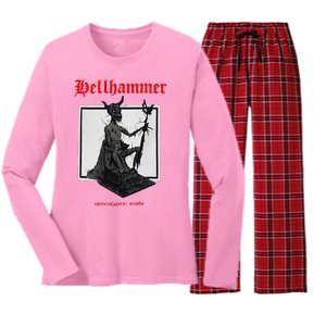 Hellhammer Black Statue Women's Long Sleeve Flannel Pajama Set 