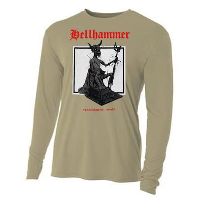 Hellhammer Black Statue Cooling Performance Long Sleeve Crew