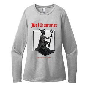 Hellhammer Black Statue Womens CVC Long Sleeve Shirt