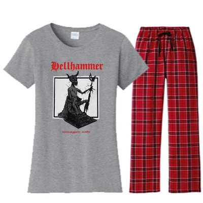 Hellhammer Black Statue Women's Flannel Pajama Set