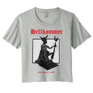 Hellhammer Black Statue Women's Crop Top Tee