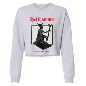 Hellhammer Black Statue Cropped Pullover Crew