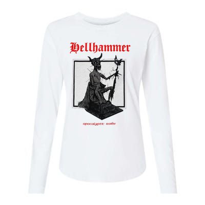 Hellhammer Black Statue Womens Cotton Relaxed Long Sleeve T-Shirt