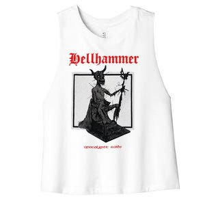 Hellhammer Black Statue Women's Racerback Cropped Tank