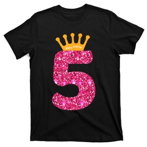 Happy Birthday Shirt, Girls 5th Party 5 Years Old Bday T-Shirt