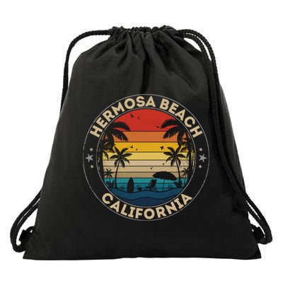 Hermosa Beach Souvenir Gift California Reminder Gift Drawstring Bag