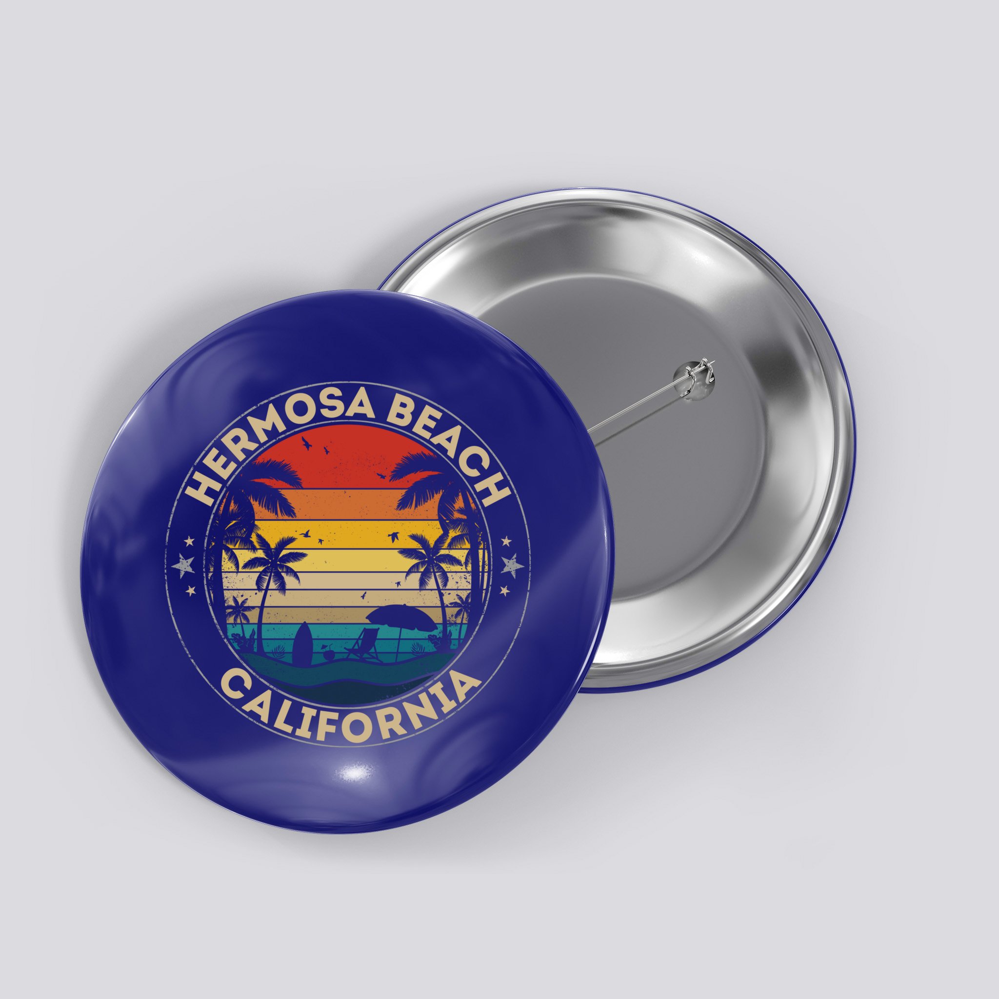 Hermosa Beach Souvenir Gift California Reminder Gift Button