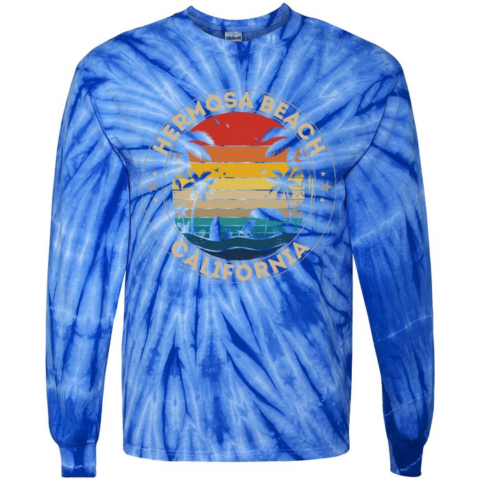 Hermosa Beach Souvenir Gift California Reminder Gift Tie-Dye Long Sleeve Shirt