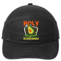 Holy Blockamole Soccer Blocker Funny Avocado Goalie 7-Panel Snapback Hat