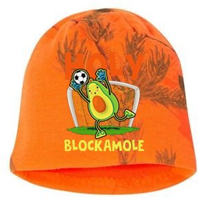 Holy Blockamole Soccer Blocker Funny Avocado Goalie Kati - Camo Knit Beanie