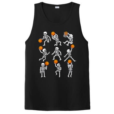 Halloween Basketball Skeletons Dunking Dribble PosiCharge Competitor Tank