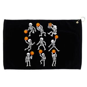 Halloween Basketball Skeletons Dunking Dribble Grommeted Golf Towel