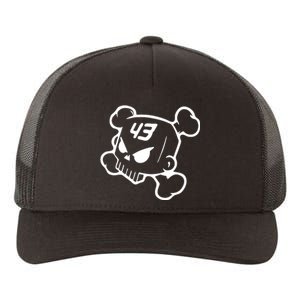 Hoonigan Block Skull Racing Legend Ken Crossbones Tribute Yupoong Adult 5-Panel Trucker Hat