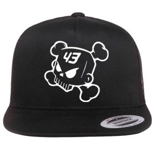 Hoonigan Block Skull Racing Legend Ken Crossbones Tribute Flat Bill Trucker Hat