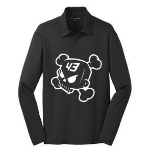 Hoonigan Block Skull Racing Legend Ken Crossbones Tribute Silk Touch Performance Long Sleeve Polo