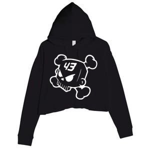 Hoonigan Block Skull Racing Legend Ken Crossbones Tribute Crop Fleece Hoodie