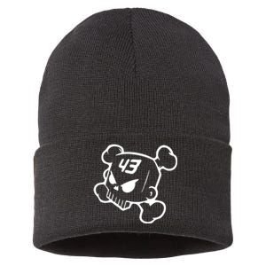 Hoonigan Block Skull Racing Legend Ken Crossbones Tribute Sustainable Knit Beanie