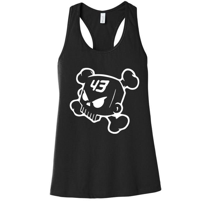 Hoonigan Block Skull Racing Legend Ken Crossbones Tribute Women's Racerback Tank