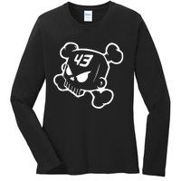 Hoonigan Block Skull Racing Legend Ken Crossbones Tribute Ladies Long Sleeve Shirt