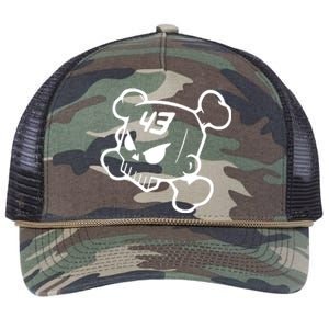 Hoonigan Block Skull Racing Legend Ken Crossbones Tribute Retro Rope Trucker Hat Cap