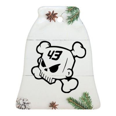 Hoonigan Block Skull Racing Legend Ken Crossbones Tribute Ceramic Bell Ornament