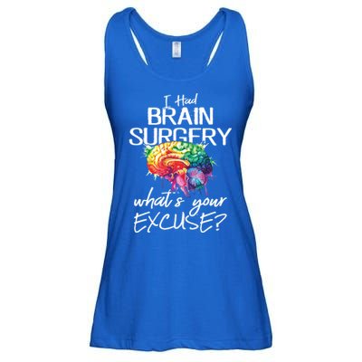 Had Brain Surgery Excuse Brain Surgery Survivor Gift Ladies Essential Flowy Tank
