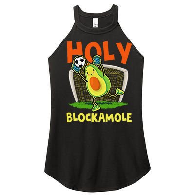 Holy Blockamole Soccer Blocker Funny Avocado Goalie Women’s Perfect Tri Rocker Tank