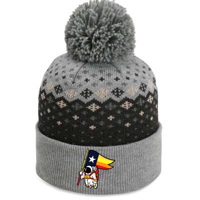 Houston Baseball Space City Astronaut Texas Flag The Baniff Cuffed Pom Beanie