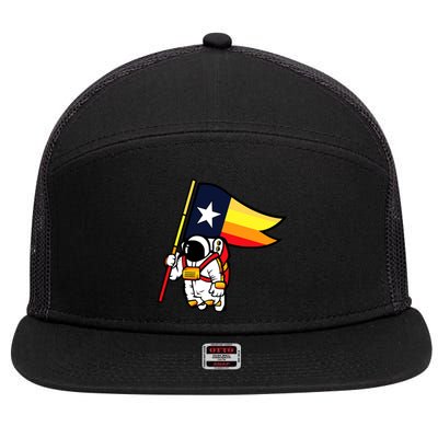 Houston Baseball Space City Astronaut Texas Flag 7 Panel Mesh Trucker Snapback Hat