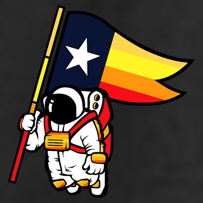 Houston Baseball Space City Astronaut Texas Flag 7 Panel Mesh Trucker Snapback Hat