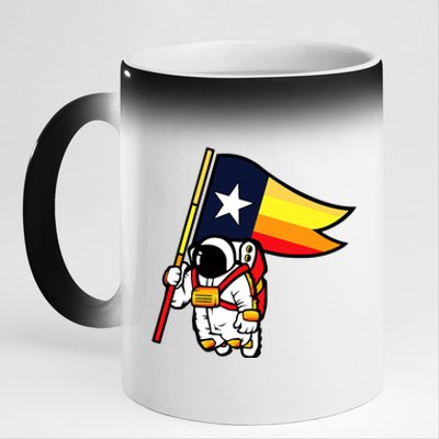 Houston Baseball Space City Astronaut Texas Flag 11oz Black Color Changing Mug