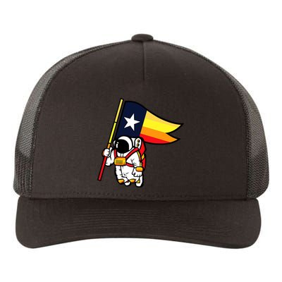 Houston Baseball Space City Astronaut Texas Flag Yupoong Adult 5-Panel Trucker Hat