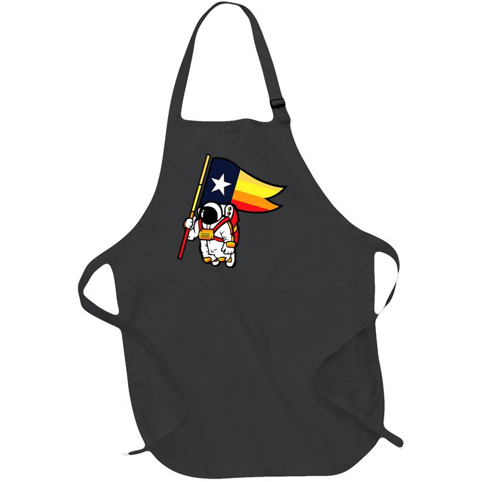 Houston Baseball Space City Astronaut Texas Flag Full-Length Apron With Pockets