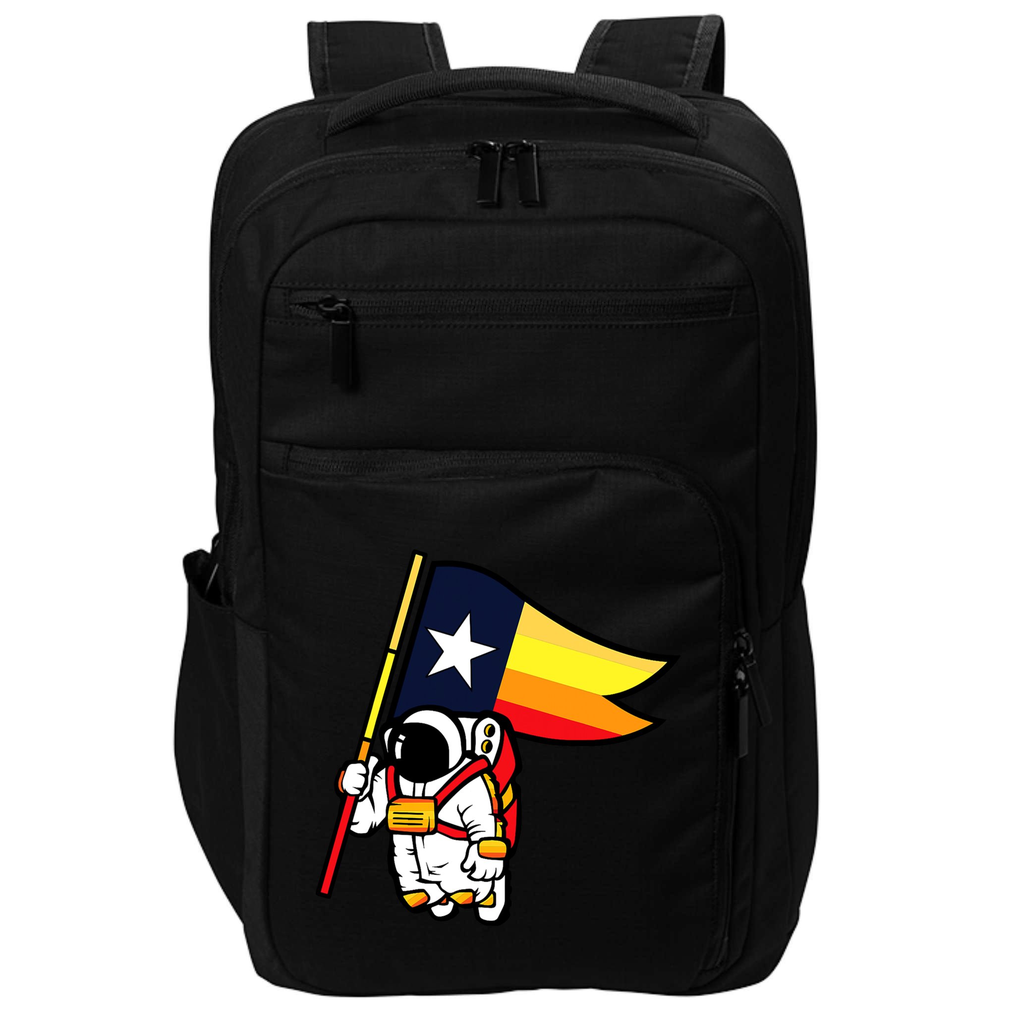Houston Baseball Space City Astronaut Texas Flag Impact Tech Backpack