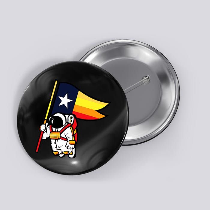 Houston Baseball Space City Astronaut Texas Flag Button