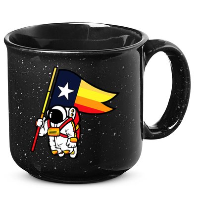 Houston Baseball Space City Astronaut Texas Flag 15oz Campfire Ceramic Mug