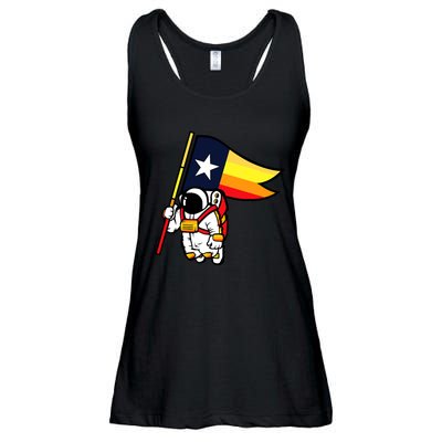 Houston Baseball Space City Astronaut Texas Flag Ladies Essential Flowy Tank