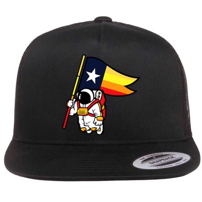 Houston Baseball Space City Astronaut Texas Flag Flat Bill Trucker Hat