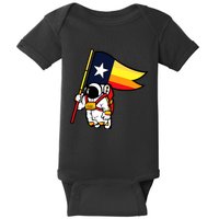 Houston Baseball Space City Astronaut Texas Flag Baby Bodysuit