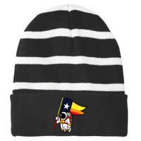 Houston Baseball Space City Astronaut Texas Flag Striped Beanie with Solid Band