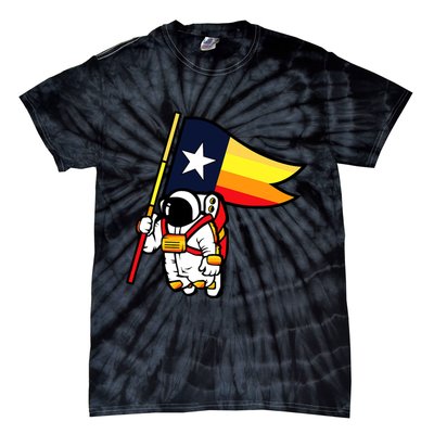 Houston Baseball Space City Astronaut Texas Flag Tie-Dye T-Shirt