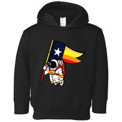 Houston Baseball Space City Astronaut Texas Flag Toddler Hoodie