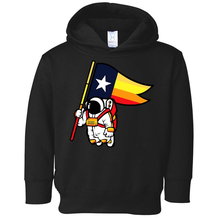 Houston Baseball Space City Astronaut Texas Flag Toddler Hoodie