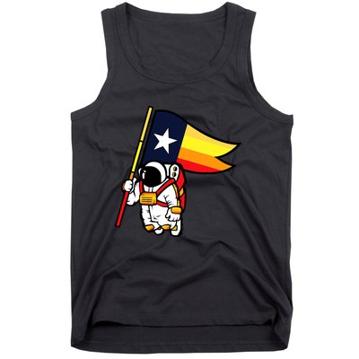 Houston Baseball Space City Astronaut Texas Flag Tank Top