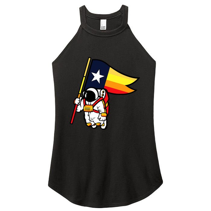 Houston Baseball Space City Astronaut Texas Flag Women's Perfect Tri Rocker Tank