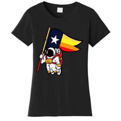 Houston Baseball Space City Astronaut Texas Flag Women's T-Shirt